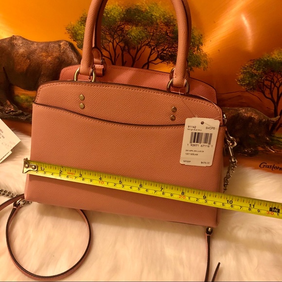 Daisy Appliqué Lilly Carry All Leather Satchel - Picture 3 of 4